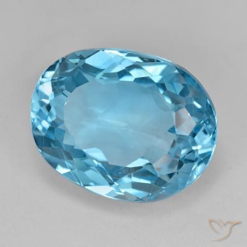 Topazio Blu svizzero naturale da 19.96 ct, Ovale, VS
