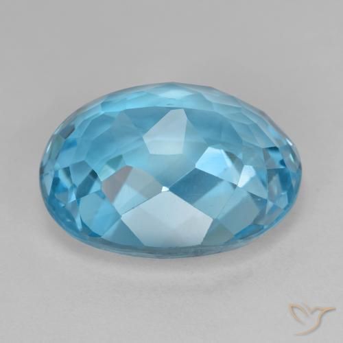 Topazio Blu svizzero naturale da 19.96 ct, Ovale, VS