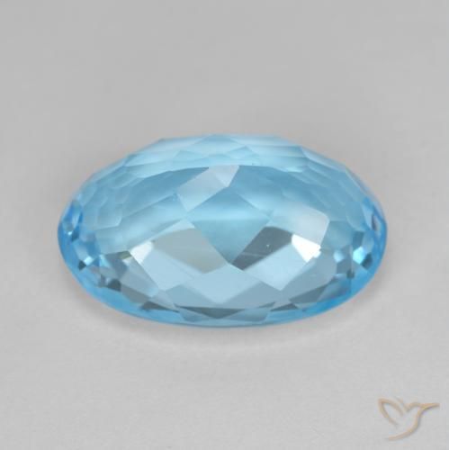 Topazio Blu svizzero naturale da 11.58 ct, Ovale, VS
