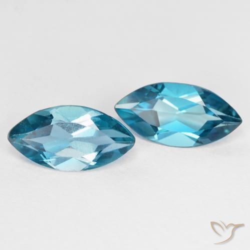 Gemme di Topazio Blu London naturale da 2.23 ct, Taglio marquise, VS