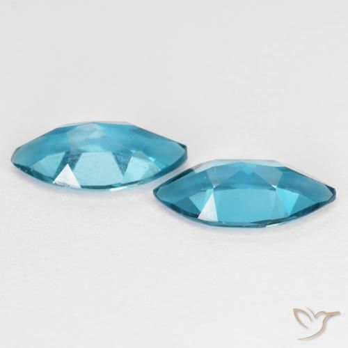 Gemme di Topazio Blu London naturale da 2.23 ct, Taglio marquise, VS