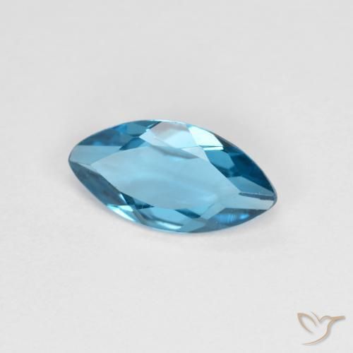 Topazio Blu London naturale da 1.02 ct, Taglio marquise, VS