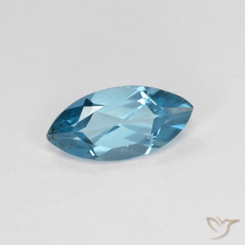 Topazio Blu London naturale da 1.15 ct, Taglio marquise, VS