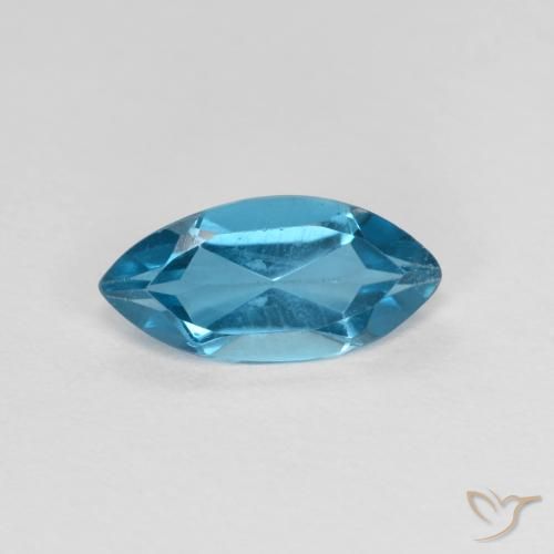 Topazio Blu svizzero naturale da 1.09 ct, Taglio marquise, VS