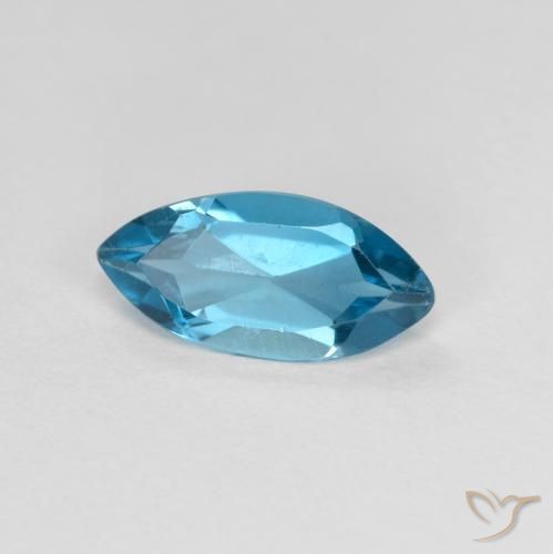 Topazio Blu svizzero naturale da 1.09 ct, Taglio marquise, VS
