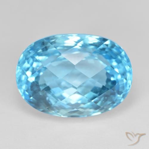 Topazio Blu svizzero naturale da 24.17 ct, Ovale, VS