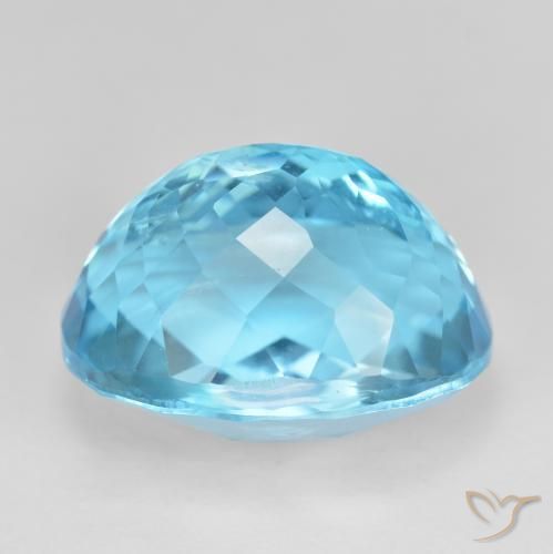 Topazio Blu svizzero naturale da 24.17 ct, Ovale, VS