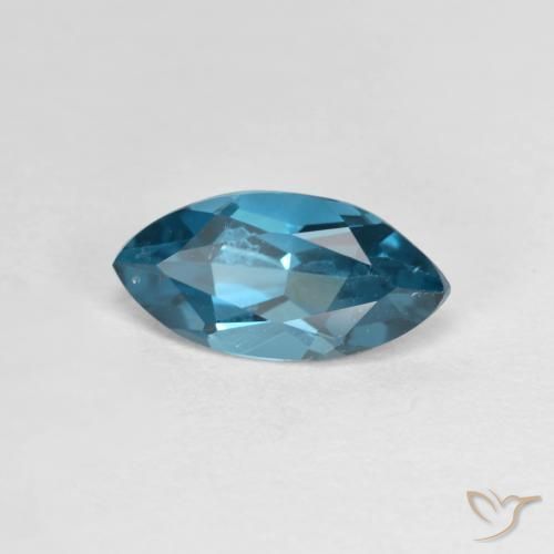 Topazio Blu London naturale da 1.35 ct, Taglio marquise, VS