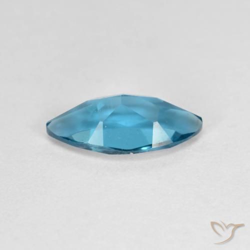 Topazio Blu London naturale da 1.22 ct, Taglio marquise, VVS-VS