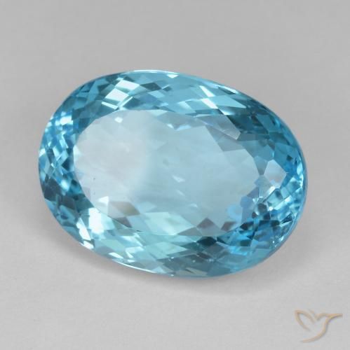 Topazio Blu svizzero naturale da 16.59 ct, Ovale, VVS-VS