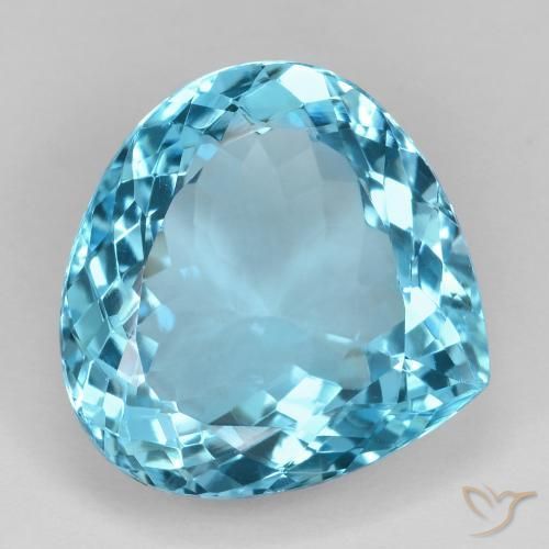 Topazio Blu svizzero naturale da 19.02 ct, Forma a pera, VVS