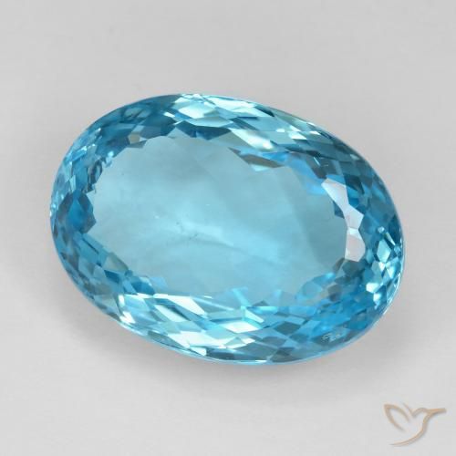 Topazio Blu svizzero naturale da 24.69 ct, Ovale, VS