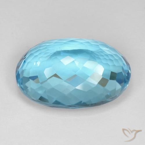 Topazio Blu svizzero naturale da 24.69 ct, Ovale, VS