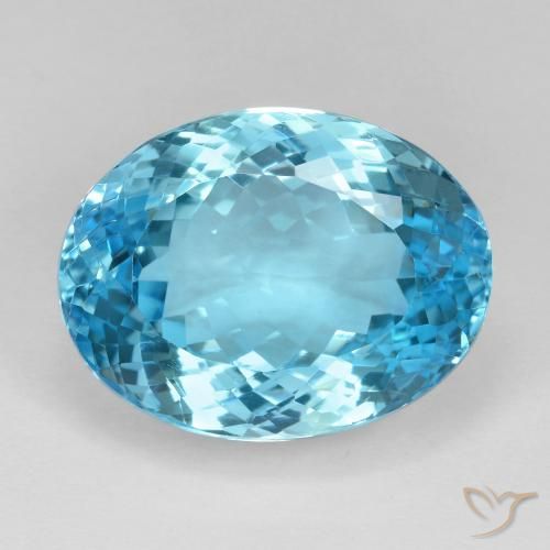 26.73ct Naturale Blu svizzero Topazio, Ovale, VVS