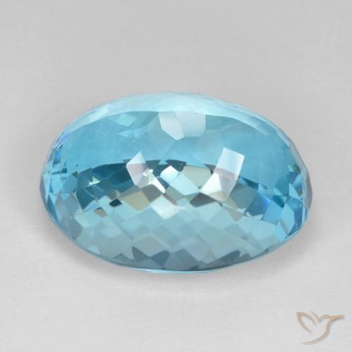 Topazio Blu svizzero naturale da 26.73 ct, Taglio ovale, VVS