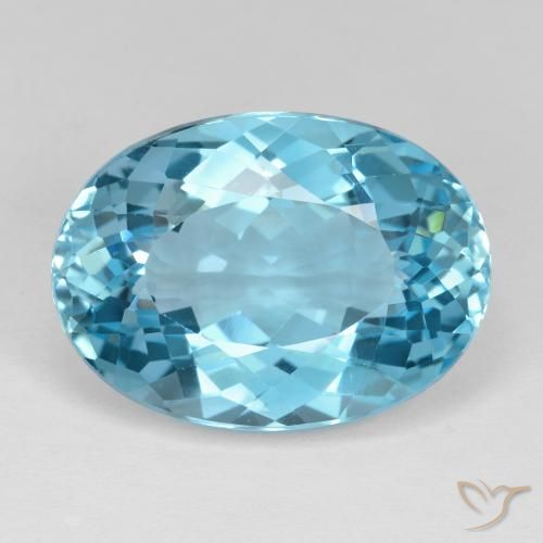 Topazio Blu svizzero naturale da 23.41 ct, Ovale, VVS