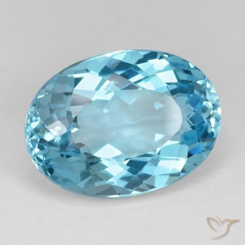 Topazio Blu svizzero naturale da 23.41 ct, Ovale, VVS