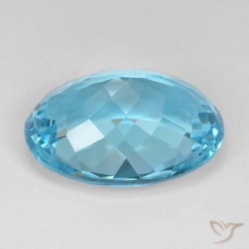 Topazio Blu svizzero naturale da 23.41 ct, Ovale, VVS