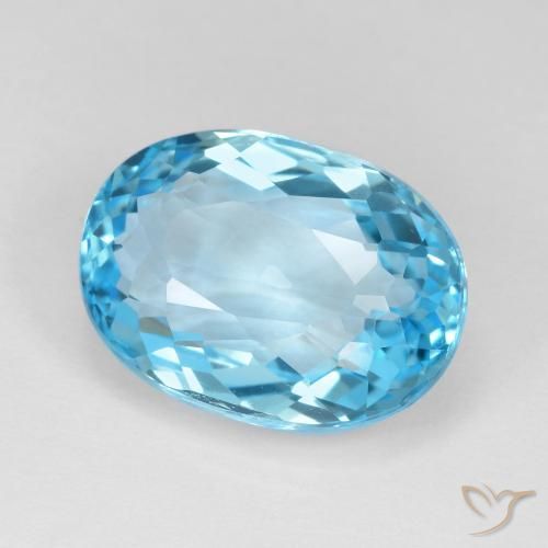 Topazio Blu svizzero naturale da 13.36 ct, Ovale, VVS