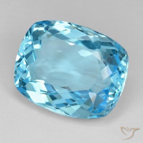 Topazio Blu svizzero naturale da 25.26 ct, Cuscino, VVS