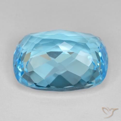 Topazio Blu svizzero naturale da 25.26 ct, Cuscino, VVS