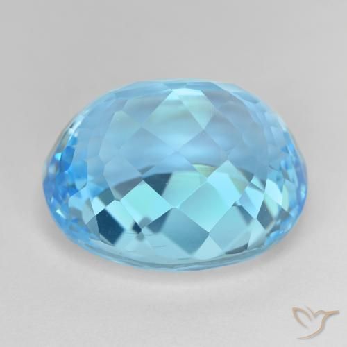 Topazio Blu svizzero naturale da 27.35 ct, Ovale, VVS