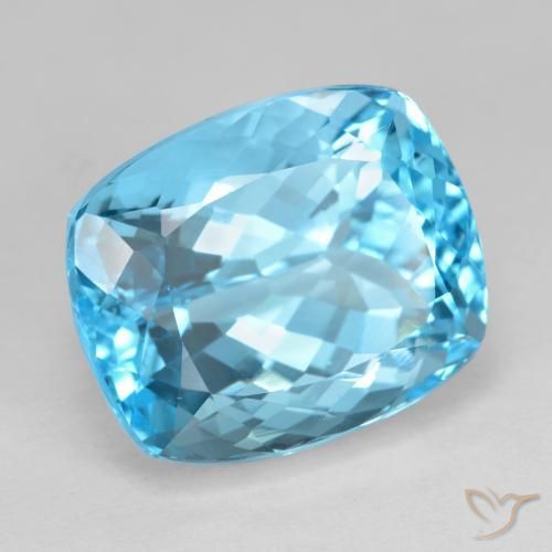 Topazio Blu svizzero naturale da 26.76 ct, Cuscino, VVS