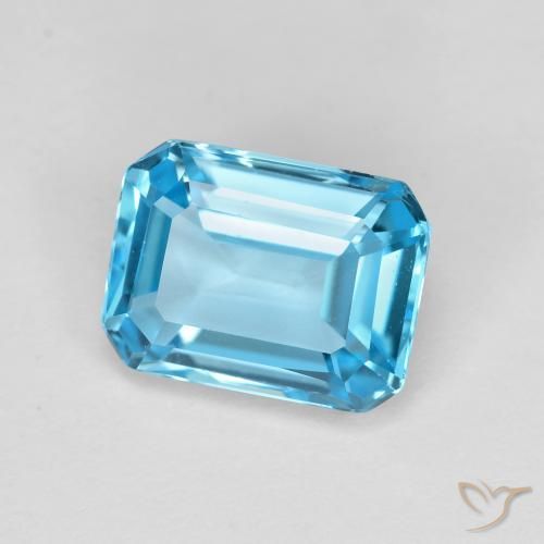 Topazio Blu svizzero naturale da 2.04 ct, Ottagonale / Taglio smeraldo, VVS