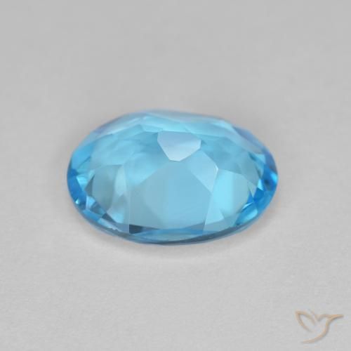 Topazio Blu svizzero naturale da 2.15 ct, Ovale, VVS-VS