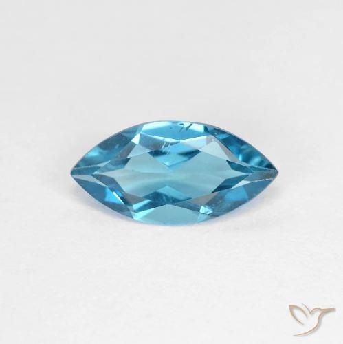 Topazio Blu London naturale da 1.08 ct, Taglio marquise, VS