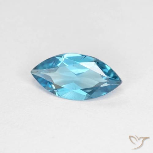 Topazio Blu London naturale da 1.08 ct, Taglio marquise, VS