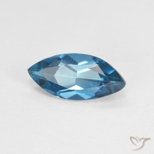 1.35ct Naturale Blu London Topazio, Taglio marquise, VVS-VS