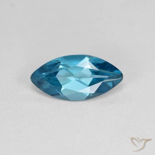 1.17ct Naturale Blu London Topazio, Taglio marquise, VS