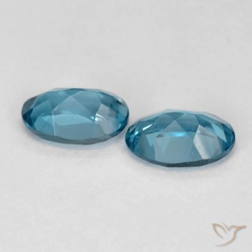 Gemme di Topazio Blu London naturale da 1.13 ct, Ovale, VS