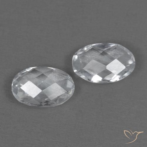 0.99ctw Naturale Bianco Topazio, Ovale, VVS
