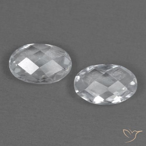 Gemme di Topazio Bianco naturale da 0.99 ct, Ovale, VVS