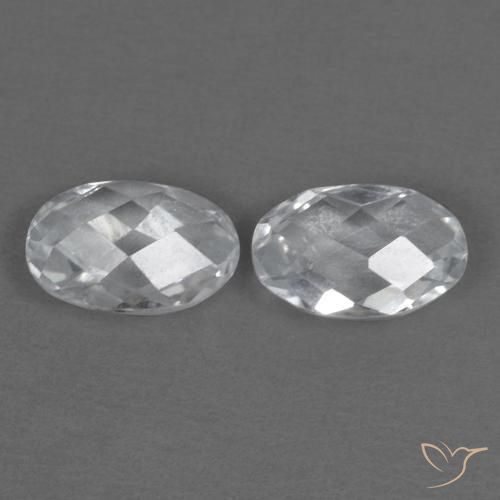 Gemme di Topazio Bianco naturale da 0.99 ct, Ovale, VVS