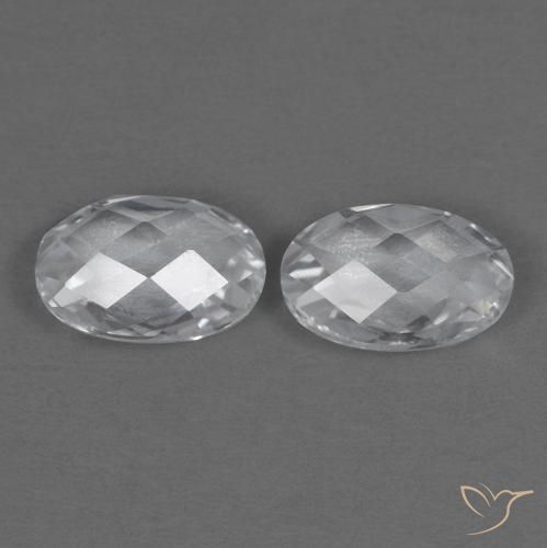 Gemme di Topazio Bianco naturale da 1.00 ct, Ovale, VVS