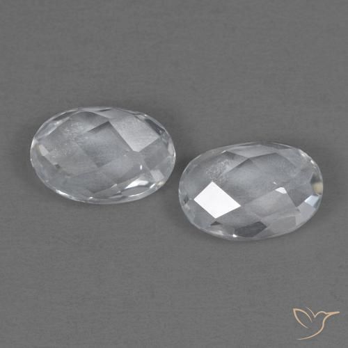 Gemme di Topazio Bianco naturale da 1.32 ct, Ovale, VVS