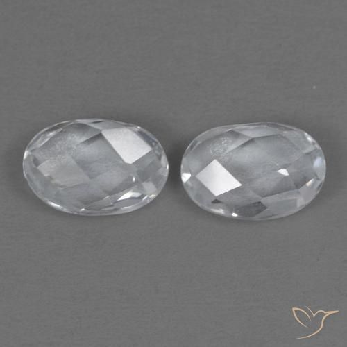 Gemme di Topazio Bianco naturale da 1.32 ct, Ovale, VVS