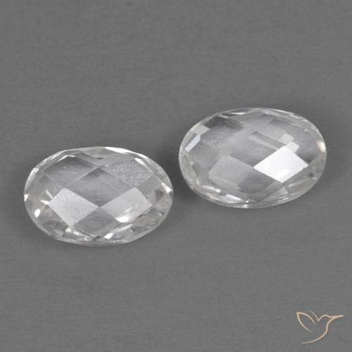 Gemme di Topazio Bianco naturale da 1.30 ct, Ovale, VVS