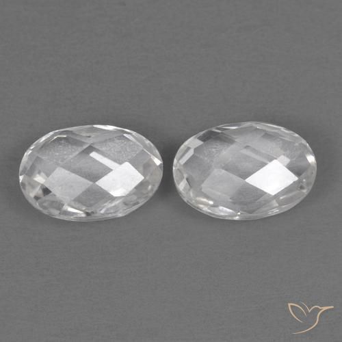 Gemme di Topazio Bianco naturale da 1.30 ct, Ovale, VVS