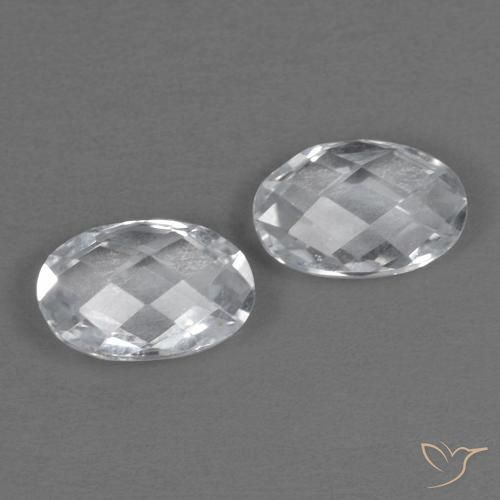 Gemme di Topazio Bianco naturale da 1.07 ct, Ovale, VVS