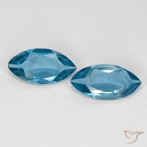 1.99ctw Naturale Blu London Topazio, Taglio marquise, VS
