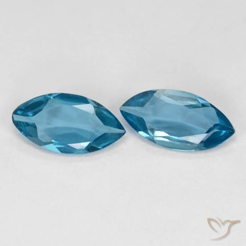 Gemme di Topazio Blu London naturale da 1.99 ct, Taglio marquise, VS