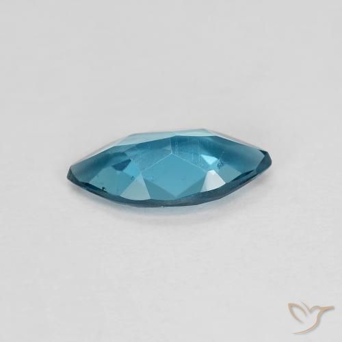 Topazio Blu London naturale da 0.93 ct, Taglio marquise, VVS-VS