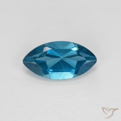 Topazio Blu London naturale da 1.37 ct, Taglio marquise, VS