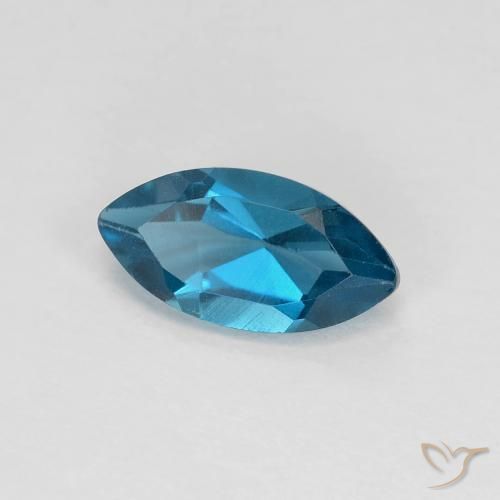 Topazio Blu London naturale da 1.37 ct, Taglio marquise, VS