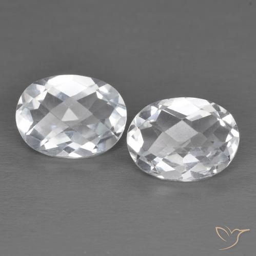 Gemme di Topazio Bianco naturale da 3.02 ct, Ovale, VVS