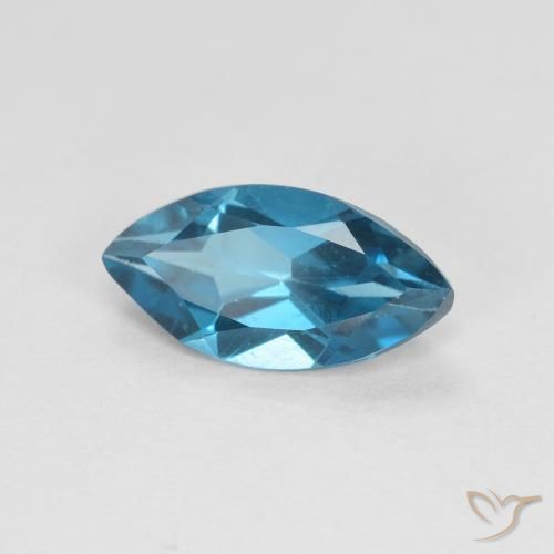 Topazio Blu London naturale da 1.16 ct, Taglio marquise, VVS